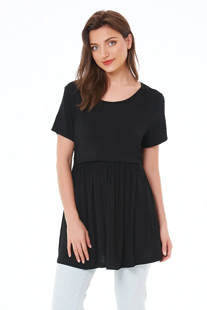 Smallshow Draped Front Maternity Nursing Top