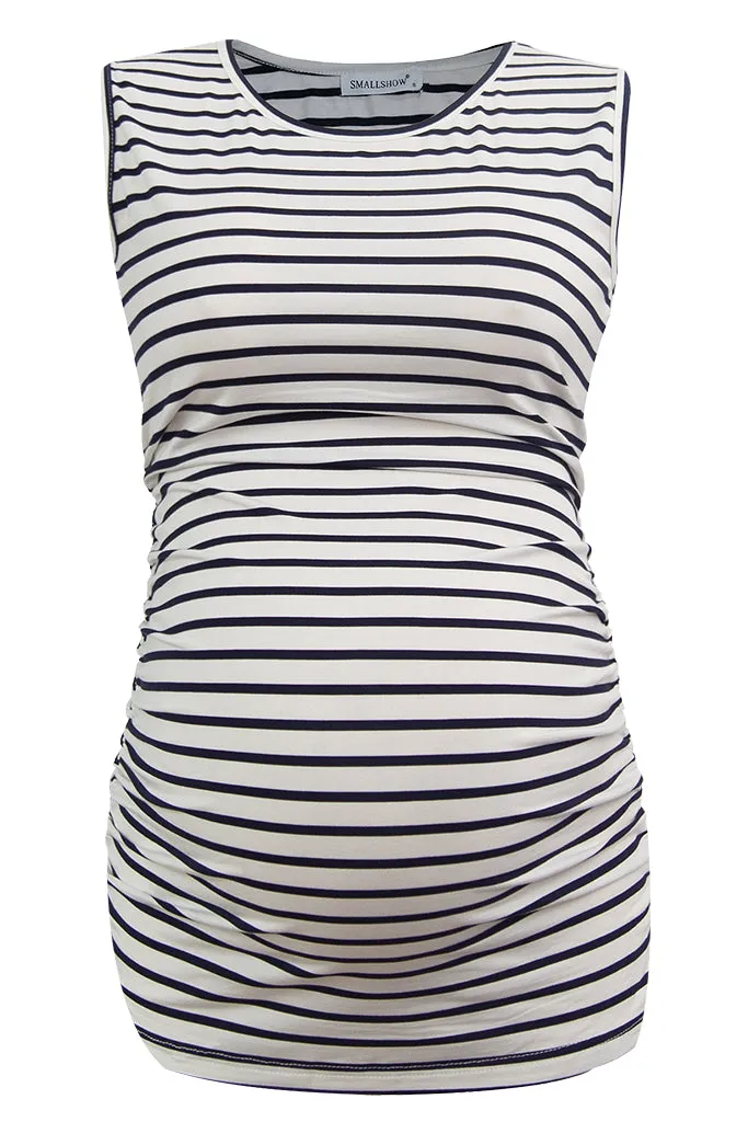 Smallshow Summer Ruched Maternity Tank Tops