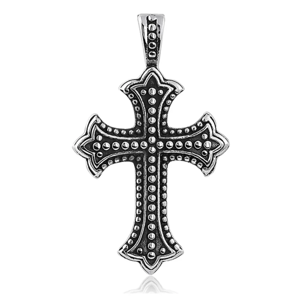 Stainless Steel Stylish Cross Pendant Necklace