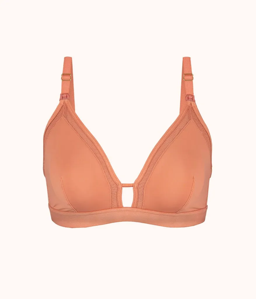 The Busty Nursing Bralette: Terracotta