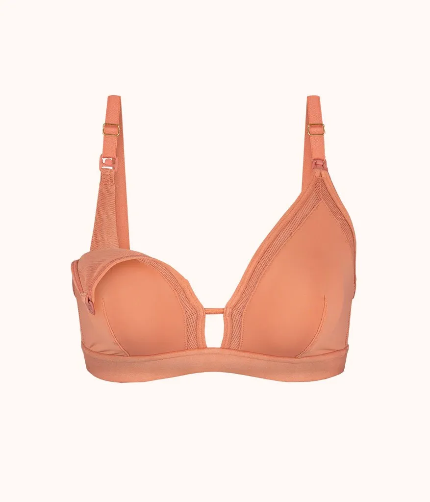 The Busty Nursing Bralette: Terracotta