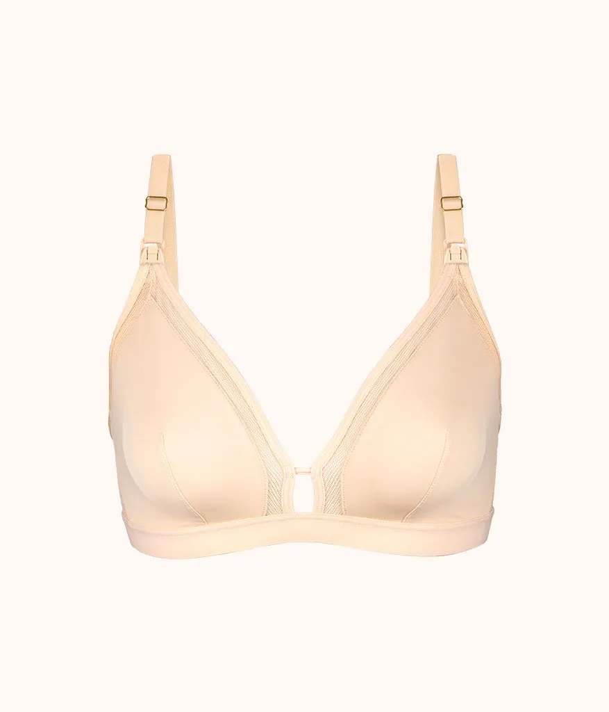 The Busty Nursing Bralette: Toasted Almond