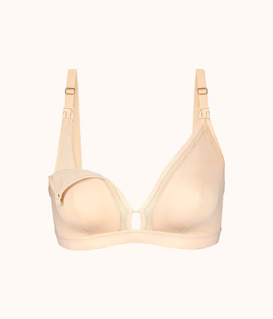 The Busty Nursing Bralette: Toasted Almond