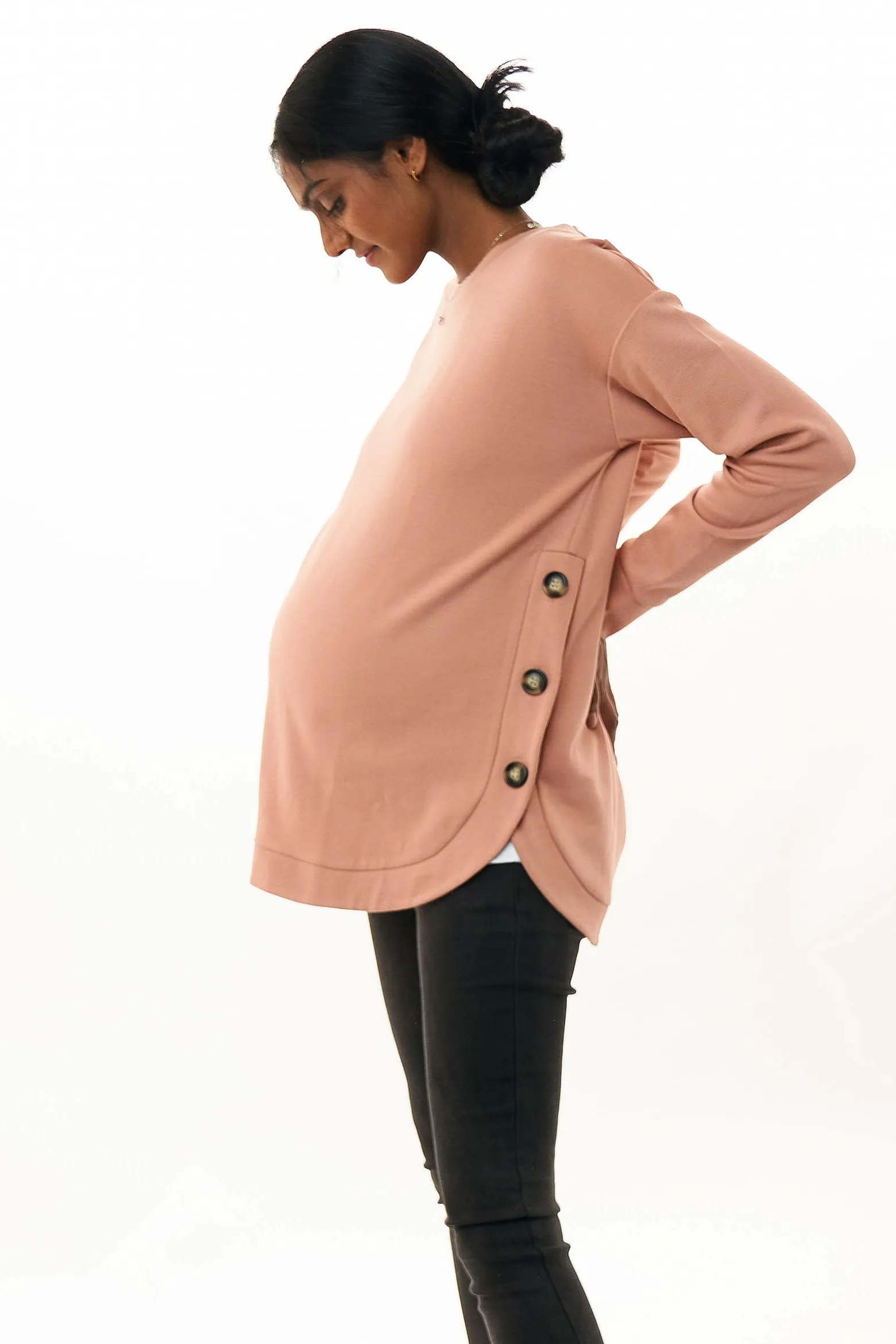 Warm Hearts Knit Maternity Nursing Top