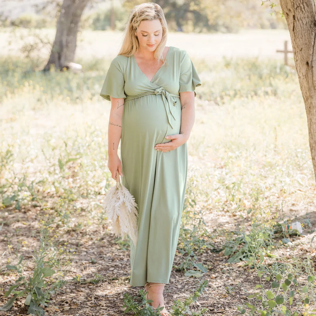 Wrap Maternity Maxi Dress | Rosemary