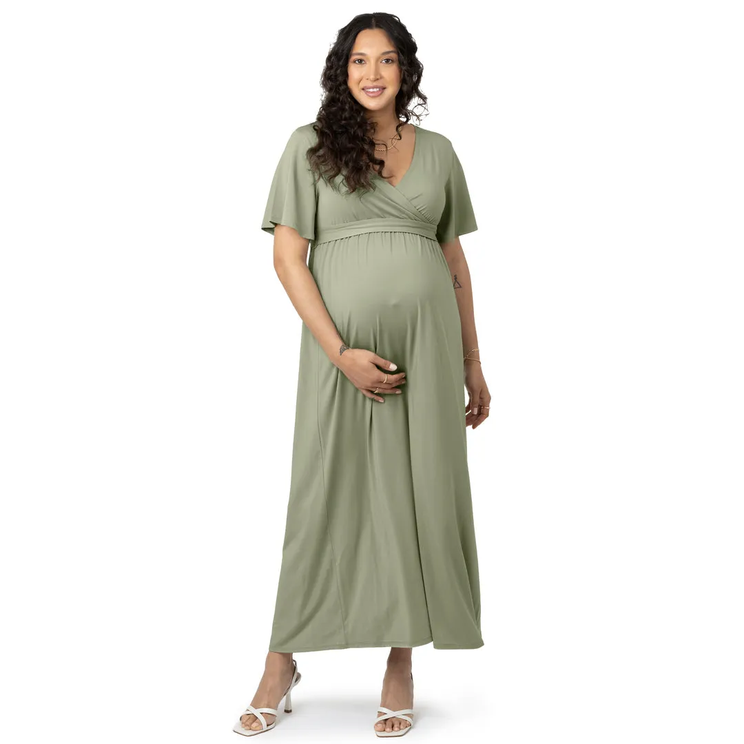 Wrap Maternity Maxi Dress | Rosemary