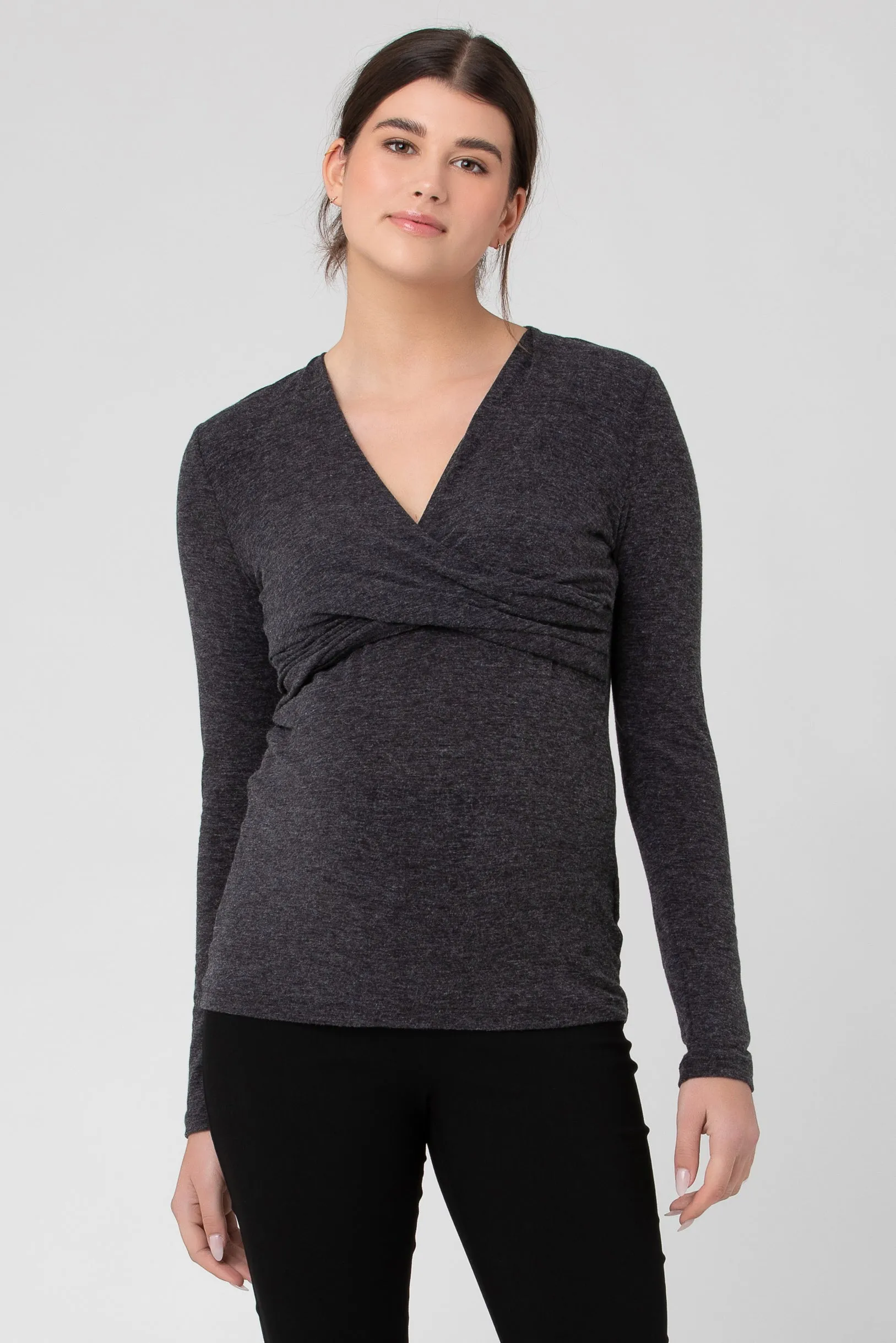 Zara Maternity Nursing Top Charcoal